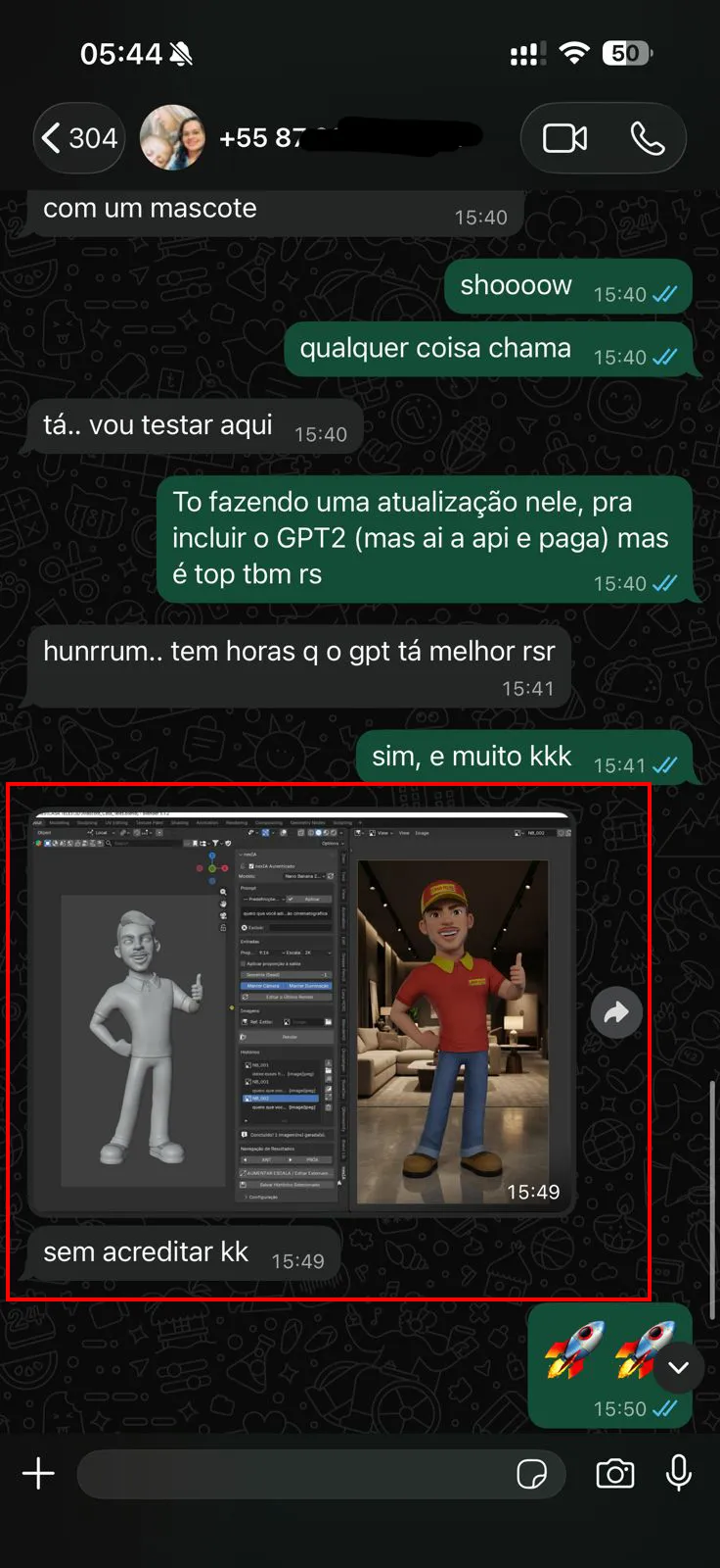 Mensagem de WhatsApp 2