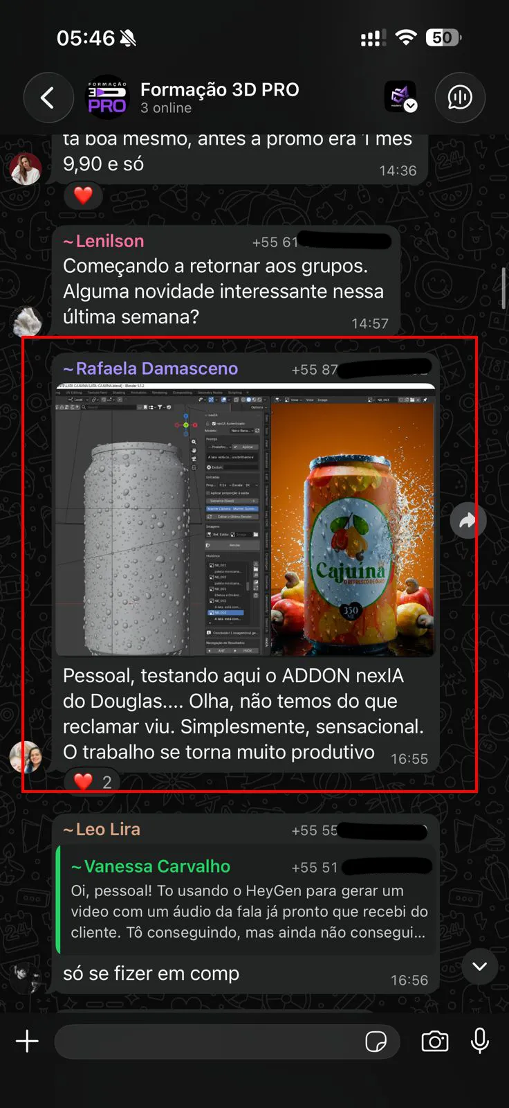 Mensagem de WhatsApp 5